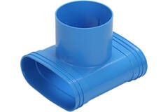 Wavin Ventiza T-stuk PVC owal 235x80 mm według średnicy 160 mm M/M/M