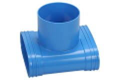 Wavin Ventiza T-stuk PVC owalny 195x80x100 według średnicy 125 mm M/M/M