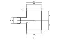 Wavin Ventiza T-stuk PVC owal 195x80 mm M/M/M