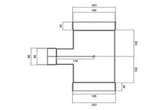 Wavin Ventiza T-stuk PVC owalny 195x80 mm M/M/M