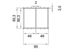 Wavin Ventiza Łącznik PVC owalny 235x80 mm M/M