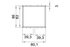 Wavin Ventiza Łącznik PVC owalny 195x80 mm M/M