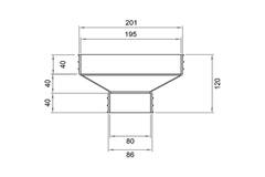 Wavin Ventiza Przejście PVC owalne 195x80 mm do 80 mm M/M