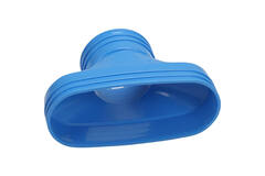 Wavin Ventiza Przejście PVC owalne 195x80 mm do 80 mm M/M