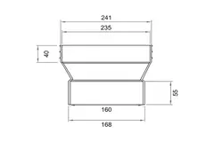 Wavin Ventiza Przejście PVC owalne 235x80 mm do 160 mm M/M