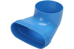 Wavin Ventiza Końcówka 90 stopnie PVC owalna 235x80x100 mm według średnicy 160 mm M/M