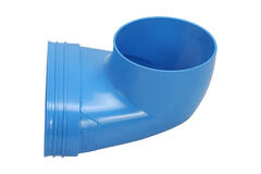 Wavin Ventiza Końcówka 90 stopnie PVC owalna 235x80x100 mm według średnicy 160 mm M/M