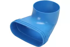 Wavin Ventiza Końcówka 90 stopnie PVC owalna 195x80x70 mm według średnicy 125 mm M/M