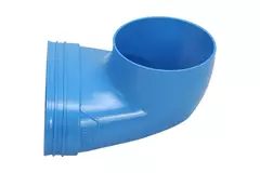 Wavin Ventiza Końcówka 90 stopnie PVC owalna 195x80x70 mm według średnicy 125 mm M/M