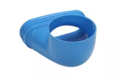 Wavin Ventiza Końcówka 90 stopnie PVC owalna 195x80x70 mm według średnicy 125 mm M/M