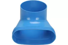 Wavin Ventiza Końcówka 90 stopnie PVC owalna 195x80x70 mm według średnicy 125 mm M/M