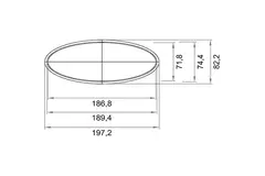 Wavin Ventiza Zaślepka PVC owalna kanał 195x80 mm