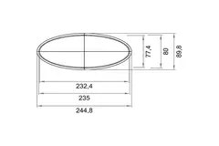Wavin Ventiza zaślepka PVC owalna kanał 235x80 mm