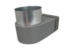 Pojedynczy symetryczny element narożny przegrody Thermoduct 220x80 mm według średnicy 160 mm