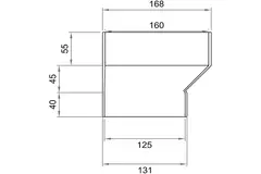 Wavin Ventiza przejście PVC okrągłe 160 mm do 125 mm ekscentryczne S/M