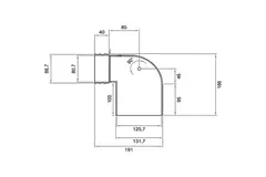 Wavin Ventiza końcówka 90 stopnie PVC okrągła 125x80x100 mm M/M