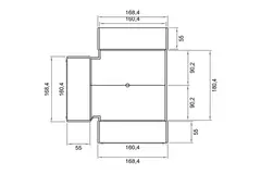 Wavin Ventiza T-stuk 90 stopnie PVC okrągły 160 mm M/M/M