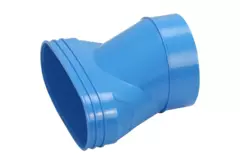 Wavin Ventiza Przejście PVC owalne 195x80 mm do 125 mm ekscentryczne M/S