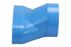 Wavin Ventiza Przejście PVC owalne 195x80 mm do 125 mm ekscentryczne M/S