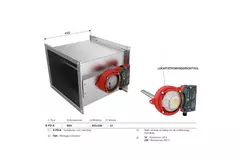 Czujnik dymu 24 V do prostokątnej klapy przeciwpożarowej - E-FD A SSA 250x300 24