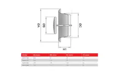Zawór wydechowy 160 mm ze sprężynami ciernymi - AVP-C160