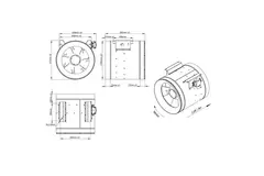 Wentylator rurowy 560 mm o przepływie mieszanym ETALINE - EL 560 EC K01