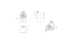 Osiowy 315 mm kanałowy wentylator spalin F300- AL 315 D2 F3 01 CFG