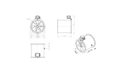 Wentylator osiowy 355 mm - AL 355 D42U 02 CFG