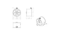 Osiowy wentylator kanałowy 630 mm - AL 630 D6 01 CFG