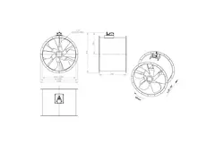 Osiowy wentylator kanałowy 800 mm - AL 800 D4 04 CFG