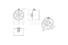 Osiowy wentylator kanałowy 900 mm - AL 900 D4 03 CFG