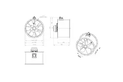 Osiowy wentylator kanałowy 900 mm - AL 900 D4 05 CFG