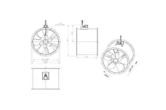 Osiowy wentylator kanałowy 800 mm - AL 800 D4 02 CFG