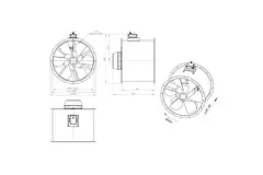 Osiowy wentylator kanałowy 800 mm - AL 800 D4 06 CFG