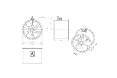 Osiowy wentylator kanałowy 800 mm - AL 800 D6 01 CFG