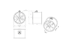 Osiowy wentylator kanałowy 800 mm - AL 800 D6 03 CFG