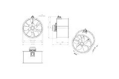 Osiowy wentylator kanałowy 1000 mm - AL 1000 D4 03 CFG