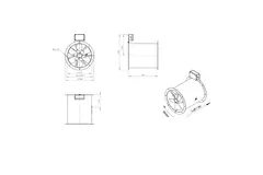 Osiowy 315 mm kanałowy wentylator spalin F400 - AL 315 D42U F4 02 CFG