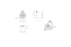 Osiowy 315 mm kanałowy wentylator spalin F300- AL 315 D2 F3 03 CFG