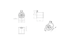 Osiowy 315 mm kanałowy wentylator spalin F300- AL 315 D42U F3 02 CFG