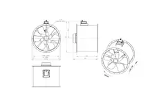 Osiowy wentylator kanałowy 800 mm - AL 800 D84U 02 CFG