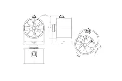 Osiowy wentylator kanałowy 800 mm - AL 800 D84U 03 CFG