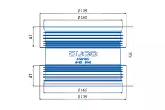 Duco złącze z gumą D160-D160 (M/M)