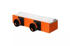 Bezramowa żaluzja Ergovent 500 mm z przyłączem o średnicy 75 mm - standard