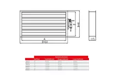 Przepustnica Maxivent z siłownikiem do MR4521 pozioma lewa - DAL