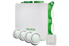 DucoBox Silent 2.0 400 m³/h + sterowanie RF + 4 zawory - wtyczka bezpieczeństwa