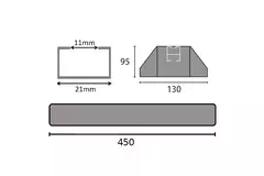 Drążek montażowy ClimaConnect wykonany z gumy tłumiącej drgania 450 mm