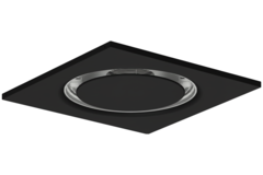 Nawiewnik sufitowy stalowy okrągły do nawiewu i wywiewu 595x595 mm - 160 mm - RAL 9005