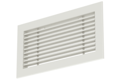 Aluminiowa krata prętowa - ze sprężynami ciernymi - 600x150 mm - RAL 9010