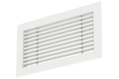 Aluminiowa krata prętowa - ze sprężynami ciernymi - 600x150 mm - RAL 9016